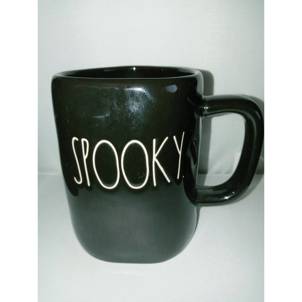 NEW Rae Dunn Halloween SPOOKY Black Coffee Mug Artisan Collection by Magenta